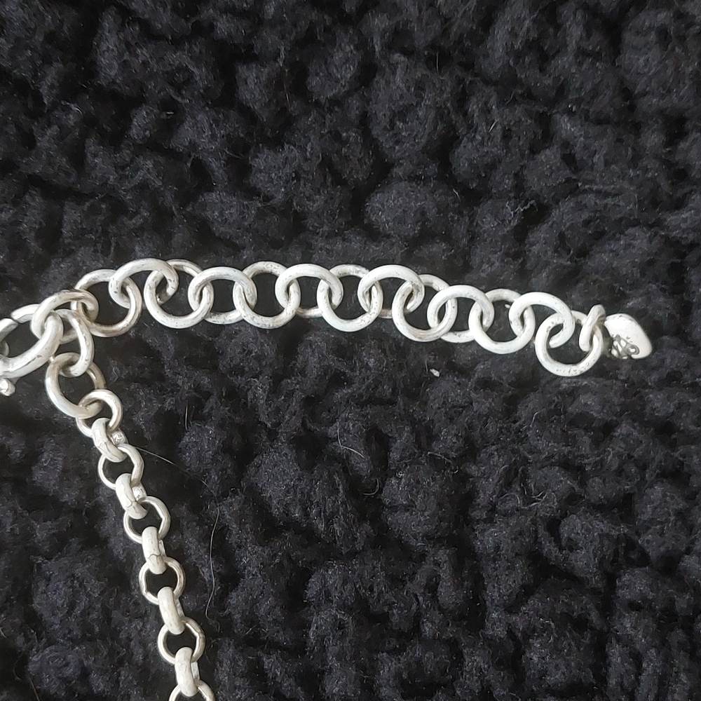 Brighton Silver And Rhinestone Statement Necklace… - image 3